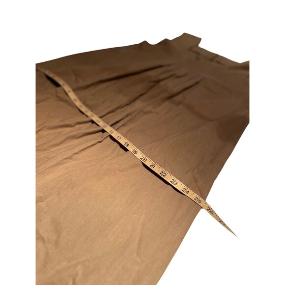 Vintage Style 90s Handmade Pinafore Dress Brown‎ Painted Tulips Cottagecore L - Picture 11 of 15